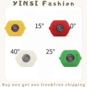 YINSI 1pc 1 4 Quick Connect Garden High Pressure Washer Spray Nozzle 0 15 25 40 60 Degree Watering Soap Nozzle Tip Garden Cleaning