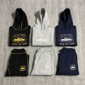 Autumn And Winter New Corteiz American Street Hip Hop Alcatraz Island Hooded Sweater Men's And Women's Couples Pants Suit Tide Korean style 2026 original. 