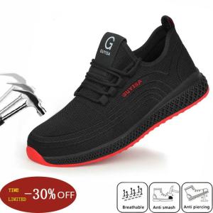 New safety shoes mens outdoor steel shoes mens military boots ankle boots fashion breathable sports shoes steel toe work safety boots protective shoes