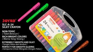 Silky Crayon Joyko 12 24 36 Warna SLC-A Krayon Halus Oil Pastel Mewarnai