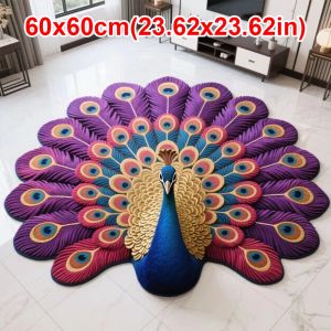 W5YR Special-shaped Pea Carpet Soft Non-slip Bathroom Floor Mat Durable 40x40cm/60x60cm/80x80cm/100x100cm Pea Mat for Living Room Tea Table Bedside