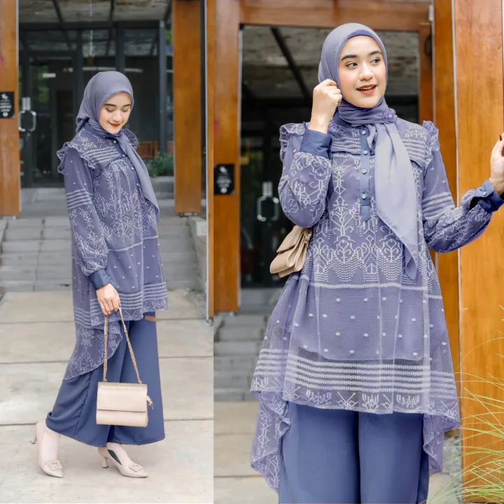 New%20One%20Set%20Tunik%20Naeva%20Baju%20Setelan%20Wanita%20Atasan%20Tunik%20Brokat%20Celana%20Kulot%20Polos%20Kekinian%20-%20Image%202