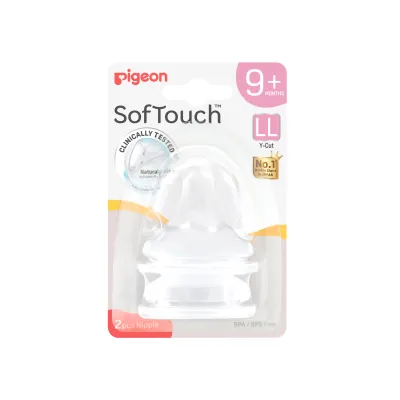 PIGEON SOFTOUCH NIPPLE 2PC LL
