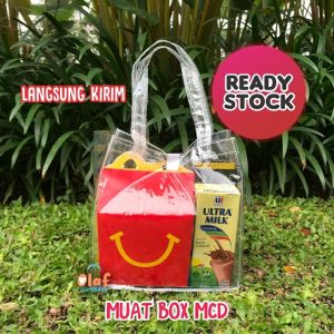 (20x20x10) 0.13 Polos Ready Stock Tas Ulang Tahun Mika Transparan Murah Goodybag Ultah