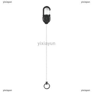 [COD] yixiayun 1Pc Wire Rope Sporty Retractable Key Chain Easy-To-Pull Buckle Anti-Lost High Rebound Anti-theft Metal Easy-To-Pull Buckle