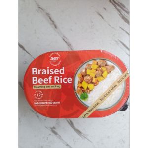 HOT MEALS/Cook Anywhere Meal Pack BRAISED BEEF WITH RICE Mfg Date on packagingShelf Life 12 mos