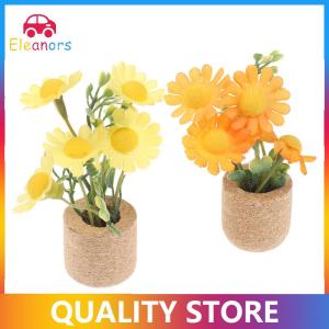 [Eleanor] 1 12 Dollhouse Simulation Daisy Plants Potted Model Doll Home Miniatur Flower Decor Toy Micro Landscape Garden Plants Ornament