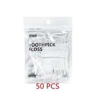 Portable Floss Dispenser Automatic Pop-Up Dental Floss Storage Box Press-on Disposable Flossing Sticks Reusable Floss Toothpick Container Oral Care Tool