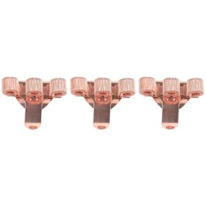 3Pcs Triple Hole Metal Pen Organiser with Pocket Clip Metal Pencil Slots Adjustable Spring Rings for Doctor Nurse