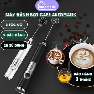 Máy Đánh Tạo Bọt Cà Phê Đánh Cafe Trứng Mini Sạc Điện Cầm Tay 3 Tốc Độ 2 Đầu Mịn