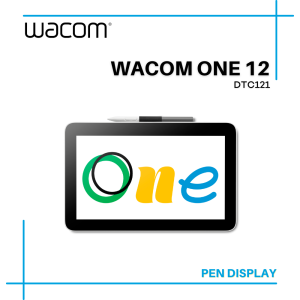Wacom One 12 (DTC-121W0C) Pen Display Full HD (1920x1080) Drawing Tablet | Multi Touch