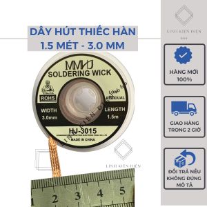Dây hút thiếc (1.5 Mét – 3.00mm) loại tốt hút chì xịn dây đồng nguyên chất DHT315M