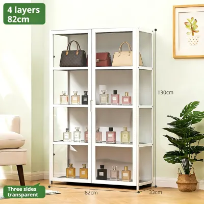 Display Cabinet Bag Storage Box with acrylic Door Perfume Organizer Aesthetic Platera Shelf for Room