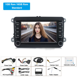 EKLEVA 7นิ้ว Android 2 Din รถวิทยุสเตอริโอ FM RDS บลูทูธ WiFi นำทาง GPS Autoradio Carplay สำหรับโฟล์คสวาเกน VW แคดดี้กอล์ฟ Skoda ที่นั่ง