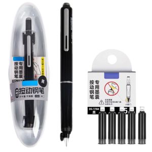 NEMOPH Retractable Fountain Pen Press Type Fine Nib Erasable Pen High Quality With Refillable Ink Calligraphy Wriiting Pen Gift