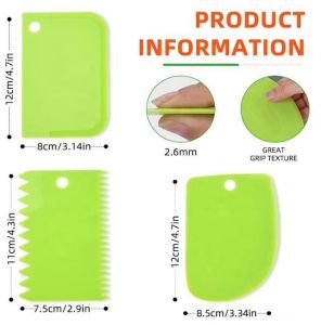 (ส่งจากไทย) ชุดปาดเค้ก แผ่นปาดครีม แผ่นตัดแป้ง Bakerchef Set 1 ชุด 3 ชิ้น ราคาถูกมาก