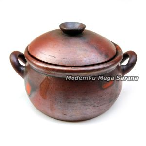 Panci Kendil Kuali Gudeg Rebus Godog Jamu Herbal Tanah Liat - D 20 cm Diameter 20 cm Kapasitas 2.5 Liter