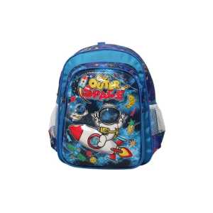 Tas ransel anak sekolah tk karakter astronot gambar 3 dimensi led nyala