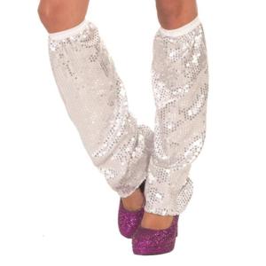 Womens Fahion Sequins Leg Warmers Bling Foot Cover Harajuku Punk Knee High Leg Socks Dance Party Leg Sleeve Gaiters