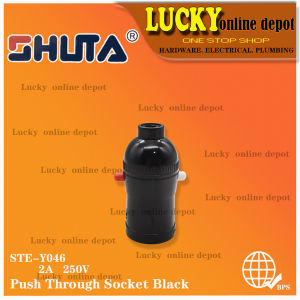 STE-Y046 SHUTA PUSH THROUGH BLACK SOCKET ( 2A-250V )
