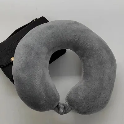 Quivlox Travel Neck Pillow Memory Foam U Shaped Headrest Soft Support Portable Office Flight Kereta Cushion Lock