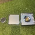 Phểu thoát sàn, Hố ga thoát nước chống hôi, chống côn trùng inox 304 bóng 15x15cm. 