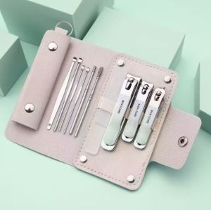 [ Akiba ] Professional 10-in-1 Stainless Steel Nail Clipper Set with Ear Spoon Manicure and Pedicure Travel Use