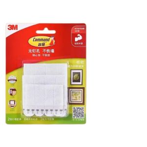 3M Command Damage Free Picture Hangers 3M Command Picture Hanging Strips White 2 Pairs small 6 Pairs medium 2 Pairs large