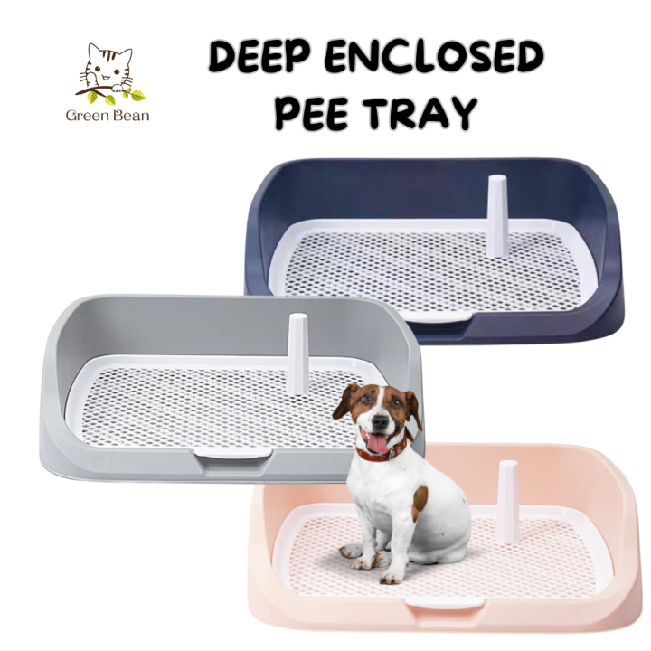 [SG SELLER] Dog Pee Tray Heightened Splash Proof Pet Toilet Dog Puppy Pee Potty Training Tray