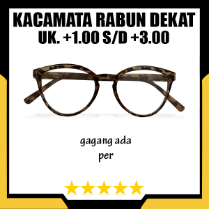 Kacamata Baca Full Plus Model Cat Eye Frame Leopard / Kacamata Lensa Plus Pria dan Wanita +1.00 sampai +3.00