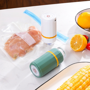 Mini Handheld Vacuum Sealer Reusable Electric Vacuum Pump Portable Food Saver Kitchen Sealer Machine Fresh Keeping Machine Household
