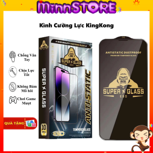 Kính cường lực ip King.Kong trong suốt full màn cho 18 17 16 promax 15 14 13 11 Pro MAX 14 Plus 12 Pro mini x xs xr MinnSTORE