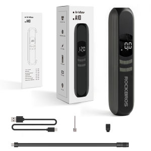 ROCKBROS Electric Pump Portable Smart Digital Tire Pressure Detection Air Inflator for Motorcycle Bicycle Car Wireless Preset Automatic Air Compressor With Light