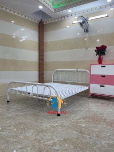 Giường sắt mẫu đơn giản kích thước ngang 1m4 x dài 2m ĐẠI THÀNH