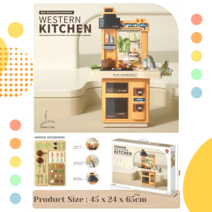Deluxe Pretend Play Spraying Mist Kitchen Playset Cooking Kids Children Educational Gift Toy | Mainan Dapur Kanak