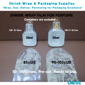 200pcs Shrink Wrap Plastic Packaging Shrinkable Plastic Sealer Tape for Perfume Square Glass Bottle