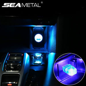 Car Mini USB Touch Light LED Ambient Lights 7 Colors Sound Control Plug Play Auto Interior Atmosphere Light