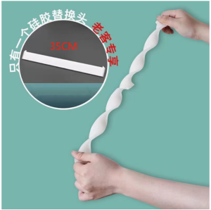 Glass Floor Wiper Rubber Blade Telescopic Rod Scrape Floor Window Wiper Rotatable Magic Broom 180° 52CM 35CM