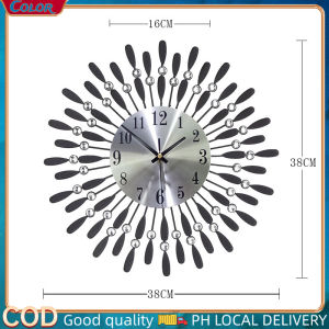 Minimalist Wall Clock Living Room Decoration Wall Clock Silent Watch Personalized Creative Clock Home Watch Modern European Quartz Clock (38/60 cm) Easy to Hang and Install Battery Powered