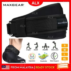 ALX MAXGEAR Weightlifting Waist Belt Adjustable Gym Fitness Squat Training Strong Lumbar Back Support Tali Pinggang