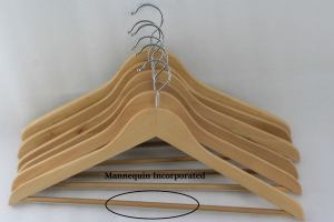 Wooden Hanger BW-09 Shiny Natural
