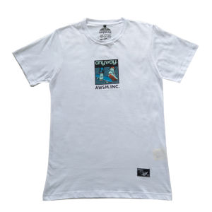 Anyway Kaos Pendek "Skateboard" White 551