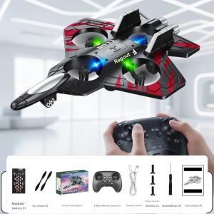 Childrens Remote Control Airplanes / Fun Remote Control Stunt Airplane Toys / Stunt Smart Fighter Toys / Outdoor Colorful Light Quadcopter Drone Toys / Holiday Gifts
