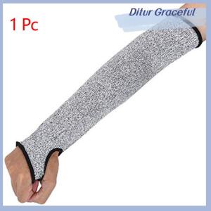 Ditur ปลอกแขนป้องกันการเจาะทนต่อการตัด HPPE 5ระดับ1ชิ้นสำหรับผู้ชายผู้หญิง