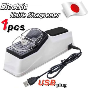 Electric knife sharpener original Japanese 220V heavy-duty powerful multi-function knife sharpener professional scissors stone sharpener usb portable kitchen knife sharpener quick sharpening repair restore polished blade kitchen knife sharpening tool