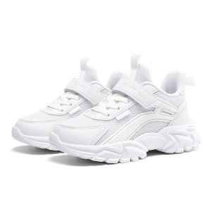 Middle and Big Childrens White Breathable Sneaker White Shoes Primary School Students New Boys Shoes Boys Spring and Autumn Childrens Tennis Shoes ㏇L0514