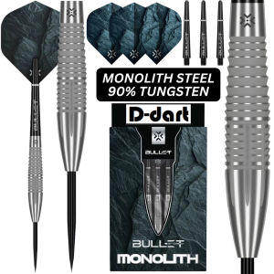 BULLET STEEL TIP DARTS - 25G Bullet Monolith 90% TUNGSTEN STEEL DART SET