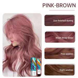 Krim Pewarna Rambut Tahan Lama Ash Brown Hair Color Pewarna Tanpa Bleaching Herbal Cat Rambut Ash Brown Milk Tea Brown-💖Uiabgt