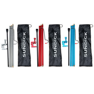 SUNDICK Outdoor Camping Foldable Lantern Stand Table Lamp Pole Hiking Fishing BBQ Portable Aluminum Alloy Light Holder Fixing Stand Lantern Hanger