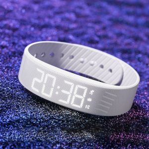 Q-1151 STORE Waterproof Alarm Clock Watch Adjustable LED Digital Alarm Bracelet Fashion Snooze-proof Fitness Wristbands for Students